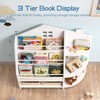 VEELOK 3 Tier Kids Bookshelf Bookcase, House Shape Book Shelf