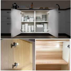 Zerodis 10-Piece Universal Closet LED, Hinge Sensor Light for Cabinet, Wardrobe, Kitchen Night Light