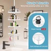 Corner Shower Caddy Tension Pole, Rustproof Bathtub Storage Organizer with