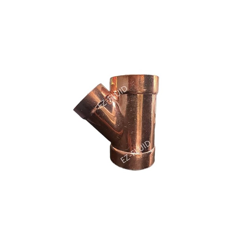 (1-Pk) EZ-FLUID 2" x 1-1/2" Copper DWV Tee-Wye Copper Pipe