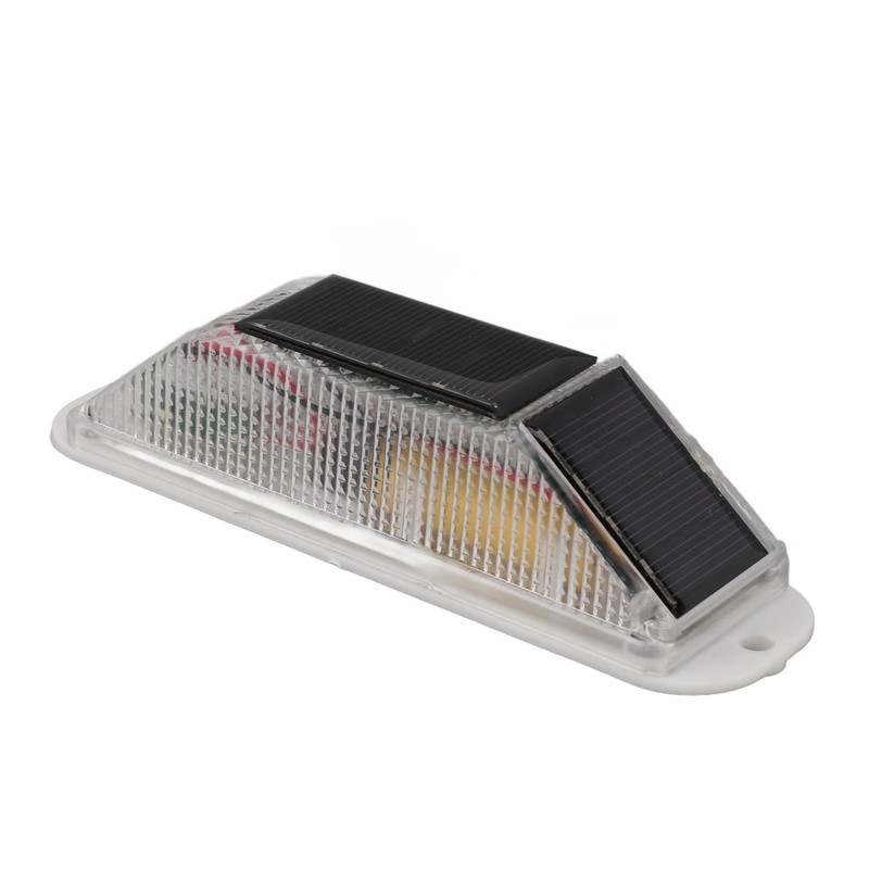 2pcs Solar Strobe Warning Light Waterproof Light Control High Bright