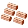 YOKIVE 5 Pcs Copper Pipe Coupling, Straight Connecting Adapters Joint