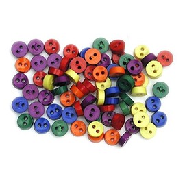 Jesse James Dress It Up Embellishments-Tiny Round Buttons - Primary