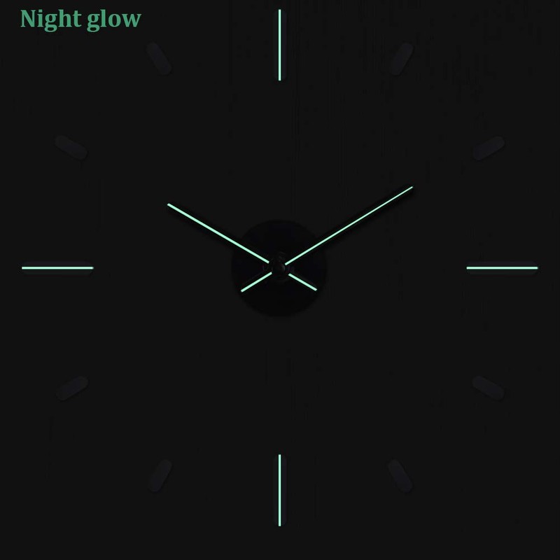Presentime & Co Large Frameless DIY Wall Clock for Modern