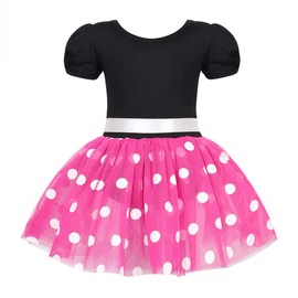 WonderBabe Minnie Dress Toddler Girls Princess Costume Birthday Party Dress up with Headband 2PCS Set for Kids size 2t 3t