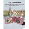Video Camera Camcorder, 2K 48MP Pink HD Digital Camera for