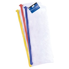 Just Stationery 13 inch Clear Exam Pencil Case,Assorted colors