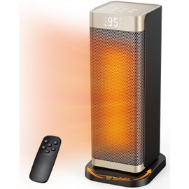 Space Heaters for Indoor Use, 1500W Electric Heater with Thermostat, 70° Oscillation, Remote Control, 3 Modes, 12H Timer, Portable Heater for Bedroom, Office, Home