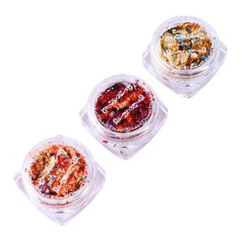 BIUDECO Nail Art Charms Gold Foil Leaves Flakes Gilding Flakes for Nail Craft Manicure Supply