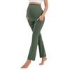 HEGALY Women's Maternity Flare Leggings Over The Belly - Casual
