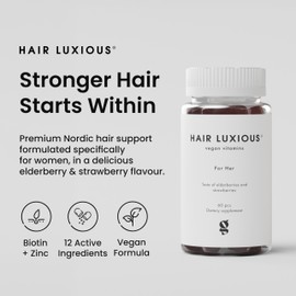 Good For Me Biotin Hair Growth Gummies for Women (60 Gummies) | 1 Month Supply of Hair Luxious® Hair Growth Supplement with 2500mcg Biotin | Premium Nordic Quality | Hair Vitamins for Women
