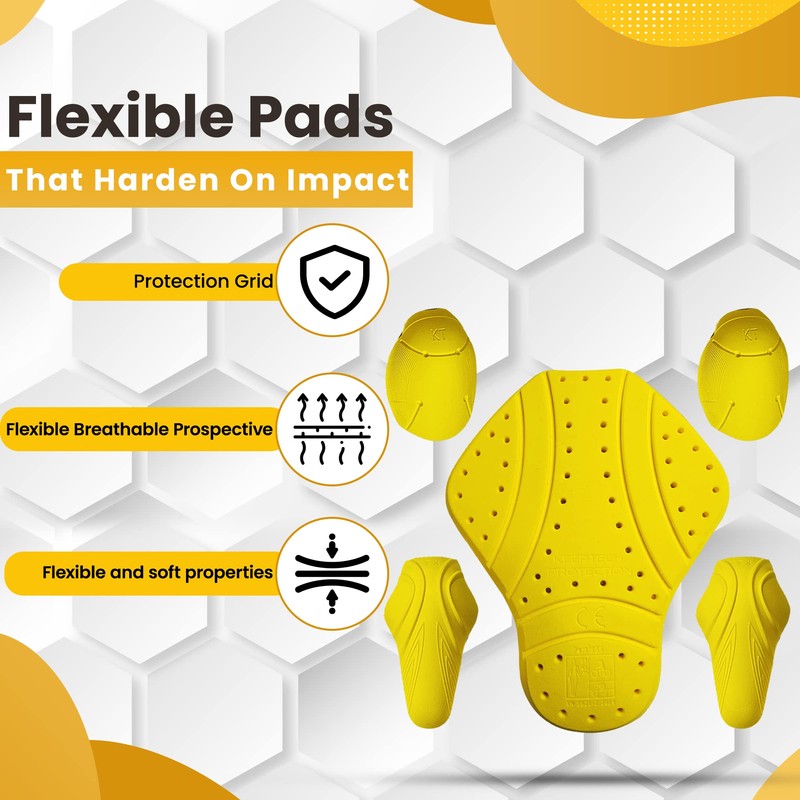 MOTOSTYLEWEAR 5 PC - CE Level 2 certified armor pads