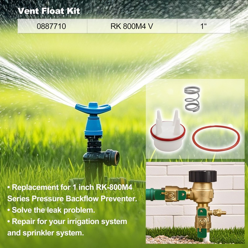 800M4 1 Inch Vent Float Repair Kit Replacement for Watts