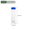 YOKIVE 10 Pcs Plastic Centrifuge Tube, Laboratory Tube with Conical