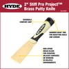 Hyde 06321 2" Stiff Pro Project Brass Putty Knife