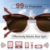 OPTOFENDY Progressive Reading Sunglasses for Women Men Half Frame Multifocus