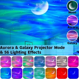 AB AttaBoy Galaxy Projector, Aurora Borealis Star Projector with Timer and Remote Control, Bluetooth Speaker, for Adults, Bedroom Decoration, Valentine's Day, Party, Birthday, Star Night Light