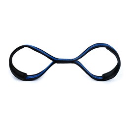 Figure 8 Powerlifting Straps Weight Lifting Workout Strength Cross Training Deadlift Neoprene Padded (Blue & Black)