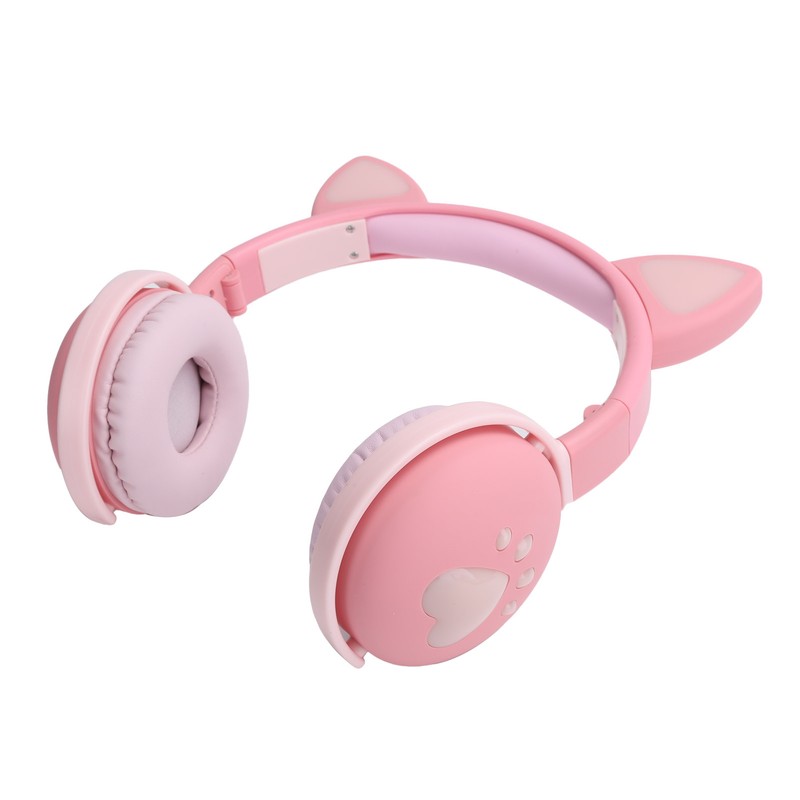 Cute Cat Ear Glowing Wireless Bluetooth Headphone HIFI Sports Folding