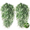 RECUTMS Artificial Hanging Plants with Lights 4Pcs 33 Inch Faux