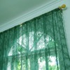 Deeprove - Cortinas transparentes de encaje verde oscuro de 45