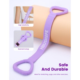 HOUSHOPE Figure 8 Fitness Resistance Band 3 Pack, Figure 8 Exercise Bands for Women Men, Arm, Shoulder, Back Stretching Exercise Strap, Suitable for Yoga Pilates Stretching, Home Gym Exercises