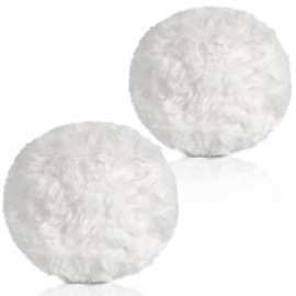 Qililandiy 2 Skeins Super Soft Fur Yarn Chunky Fluffy Bulky Faux Fur Yarn for Crochet Knit Craft (50g×2) White