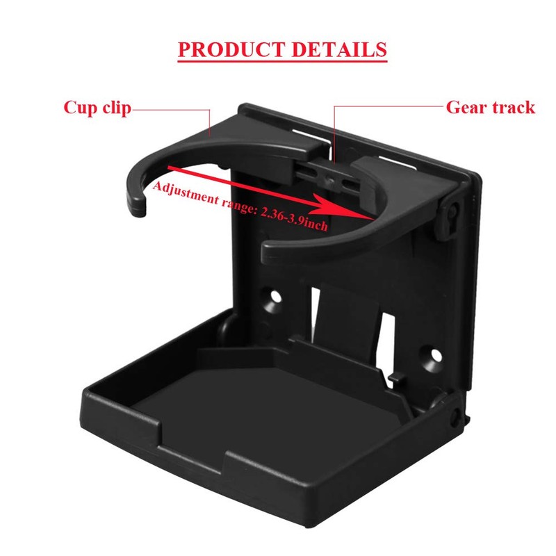 Adjustable Folding Drink Cup Holder with Screws Universal Bottle Holder