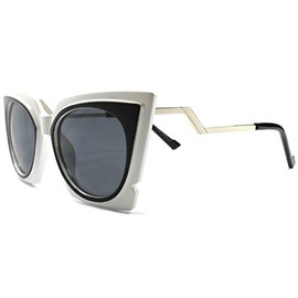 Transparent Frame Lens Stylish Womens Classic Vintage Cat Eye Sunglasses