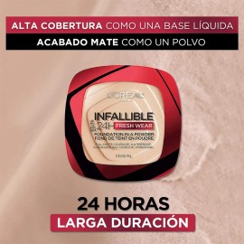 Base de maquillaje en polvo de alta cobertura y larga duración Infallible 24h Freshwear de L'Oréal Paris