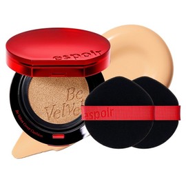 Espoir Be Velvet Cover Cushion Foundation 13g + Puff 2p Set, No. 23 Beige, 1 Piece / 에스쁘아 비벨벳 커버 쿠션 파운데이션 13g + 퍼프 2p 세트, 23호 베이지, 1개