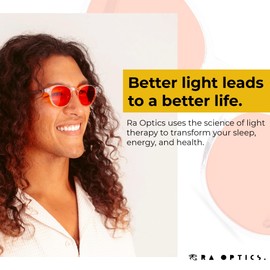 Ra Optics Clyde Frame with Sunset Lenses - Science-Based Blue Light Glasses Increase Sleep Quality - Premium Glasses for Men and Women Block Blue Light From Screens