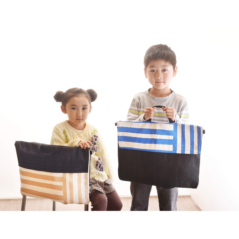 Chori Learning Canvas and Denim Disaster Prevention Hood Cover, Blue