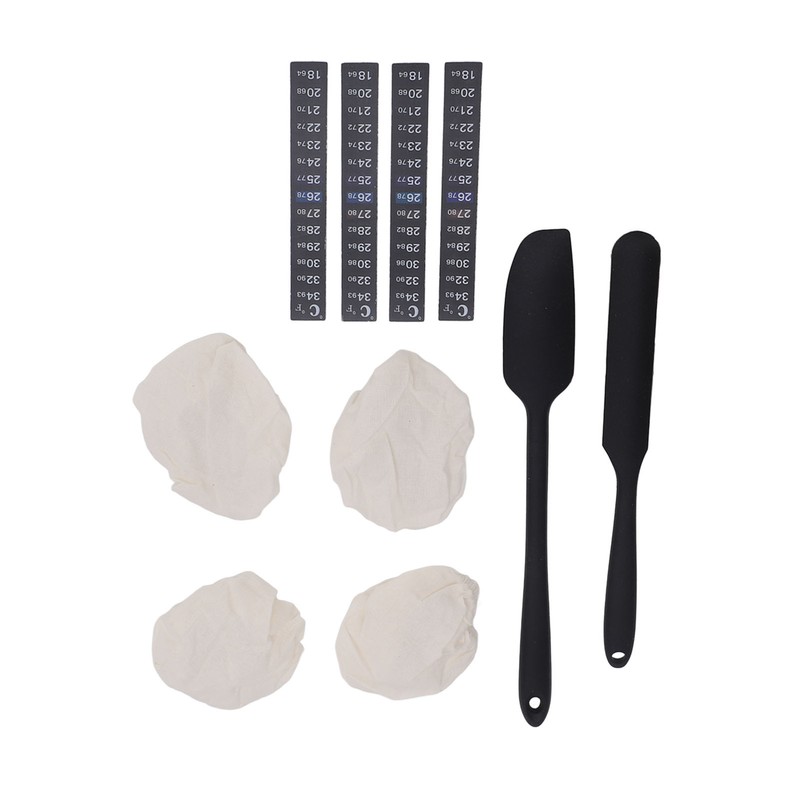 Sourdough Starter Set with Thermometer Strip Cloth Cover Efficient Bread