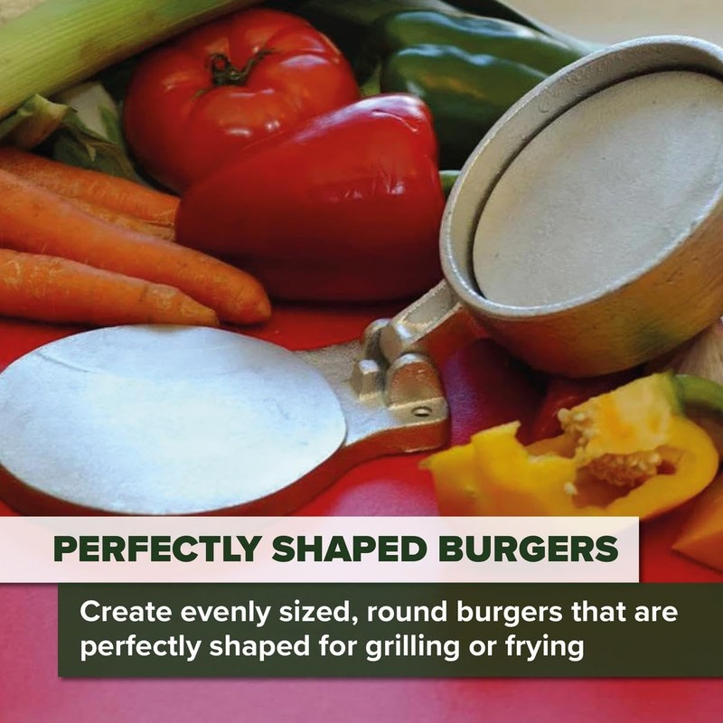 BushWear Burger Press - Perfectly Shaped Homemade Burgers Every Time