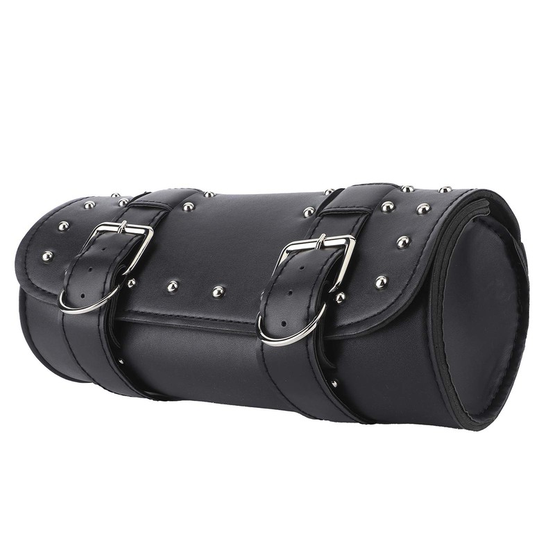 Motorcycle Bag PU Leather Saddle Bag Motorcycle Rolling Luggage Motor
