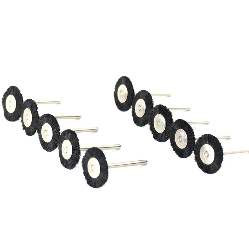 TEMO 10 pc Nylon Plastic Bristle 3/4 Inch Flat Wire