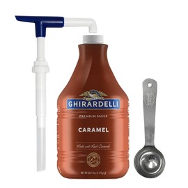 Creamy Caramel Sauce 87.3 oz with ZESTI Barista Spoon & Pump – Perfect for Desserts, Ice Cream, and Espresso Drinks – For Cafes and Home Use