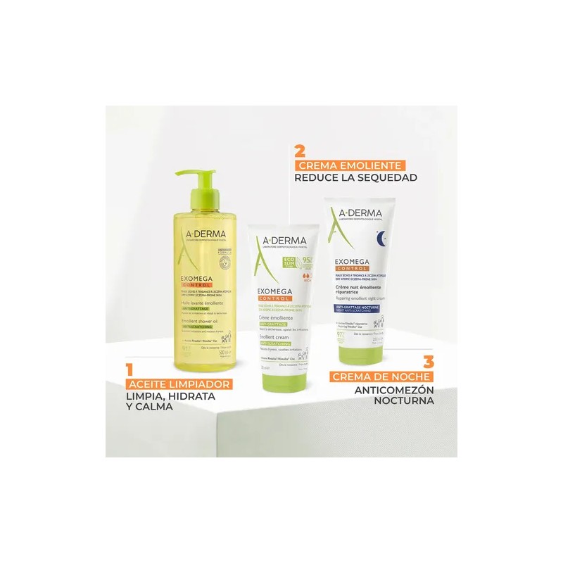 Crema Emoliente Exomega Control A-Derma 200 ml Piel Seca Diario