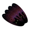 Black Cat in Space with Stars and Galaxy Double-Sided Oval