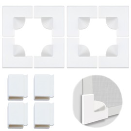 Magnetic Window Screen Corners Accessories Kit, 8 Reinforced Corners Handles 4 Windproof Heavy Duty Clips for Seamless Repairs and Effective Mosquito Protection (Two Sets, White)