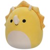 Squishmallows Original Peluche de 19 cm Lancaster le Tricératops Jaune