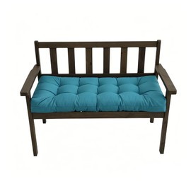 TESICA Patio Bench Cushions 40x20in Tufted Outdoor Loveseat Pads Waterproof Porch Swing Chair Pad for Lounger Garden Patio Funiture Teal