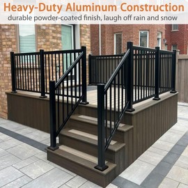 Deck Post Skirt Trim 3X3IN Black, 2 Pack Aluminum Porch Split Post Base Cover, Solid Post Foot Protection Replacement for Fence Stairs Outdoor Decor Railing (6.5x6.5IN Outer Size)