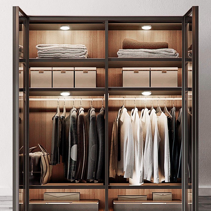 Lrlite 3 Pack Linkable Puck Lights for Kitchen Cabinet, Under