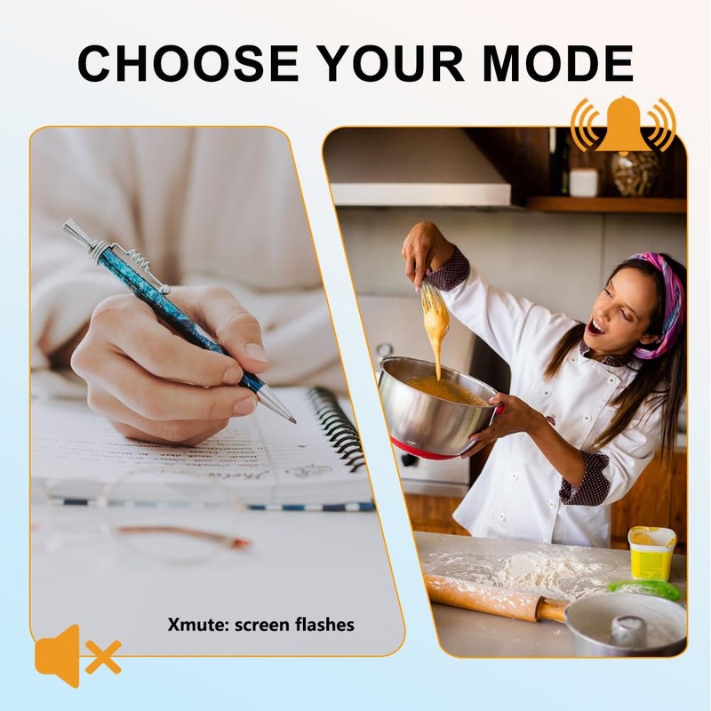 Visual Rotating Timer with 5, 10, 25 50 Minutes Preset,