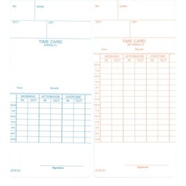 500 ATR121 Time Cards for Acroprint ATR120 and ATR120r