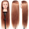 Mannequin Head with Hair, Training Heads Hairdressing, Styling Training Manikin