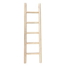 Oujchenghome Living Room Blanket Ladder, Farmhouse 5-Layer Quilt Rack, Bathroom, Wooden Towel Rack Display, Wall tilt Decoration Rack, Home Decoration, Rustic raw Wood Color