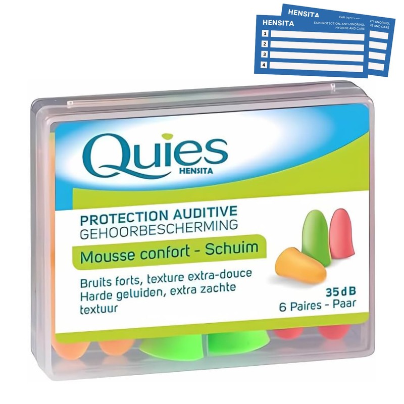 Quies Rubber Foam Ear Plugs 6 Pairs